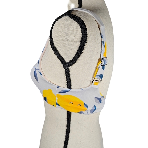 Kitty And Vibe "Florence" Swim Top, Light Blue/Lemons, Size A - Picture 5 of 13